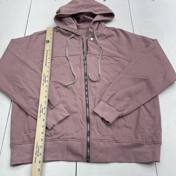 Rick Owens Lido Dusty Pink Windbreaker Hooded Jacket Mens Size L RU01D3241-BA